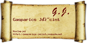Gasparics Jácint névjegykártya